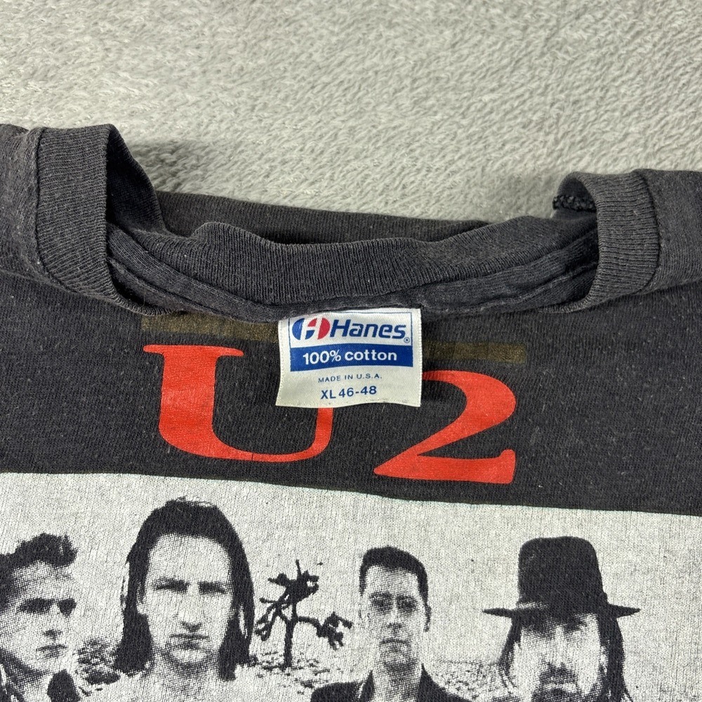 Vintage 1987 U2 Joshua Tree Concert Tour T-Shirt - Hanes - SIZE XL - Picture 4 of 9